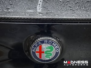 Alfa Romeo Giulia Carbon Fiber Rear Emblem Frame Trim